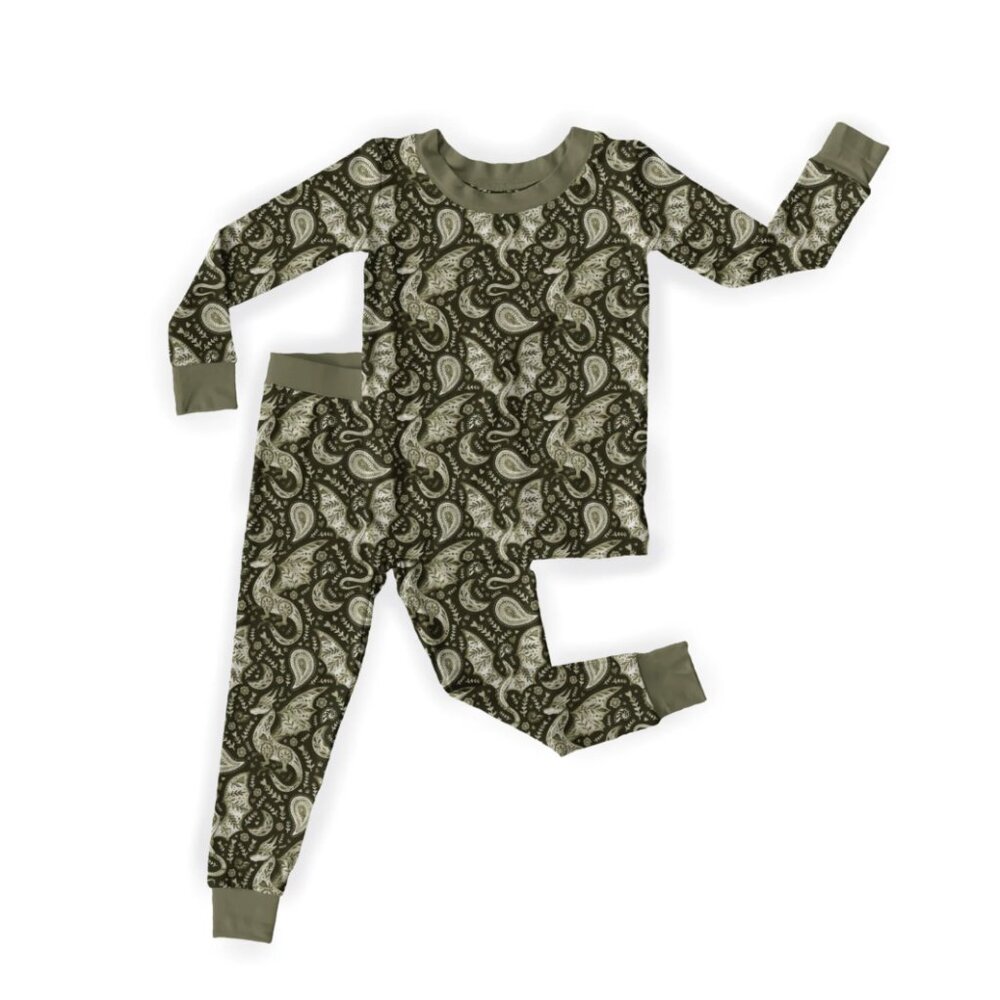 NWT Wildwoven (Kindthing) "Dragon Thyme" Long Sleeve Pajama Set (2T)